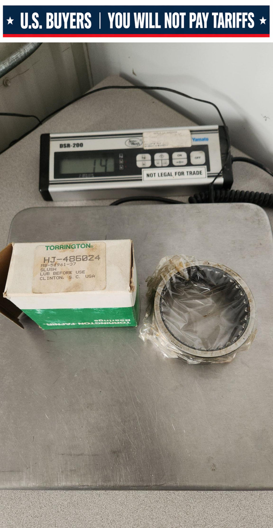 Torrington HJ-486024 Solid Race Needle Roller Bearing