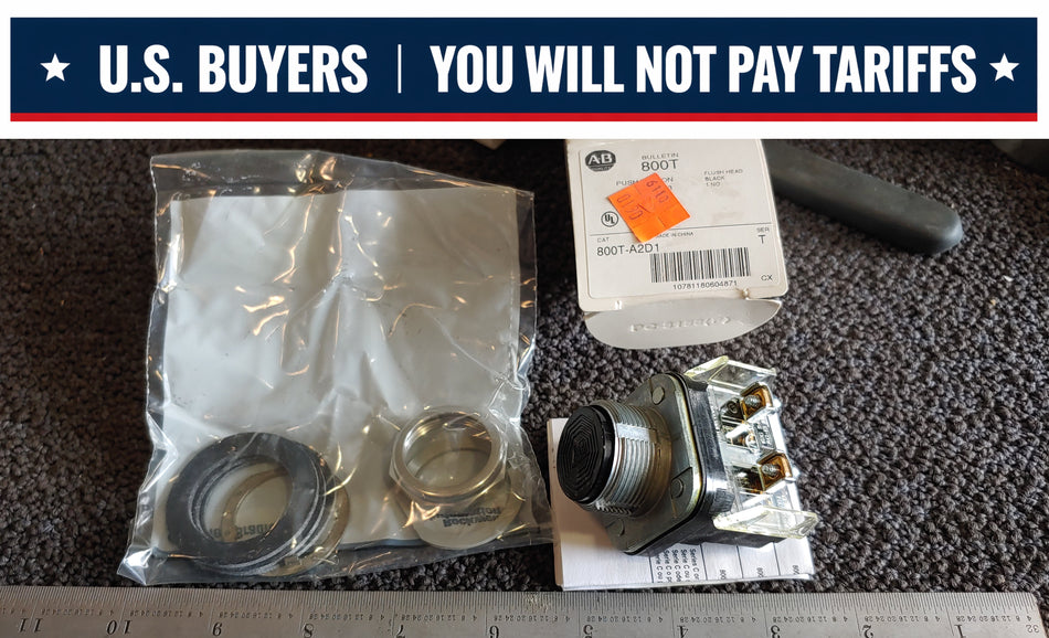 Allen Bradley 800T-A2D1 Flush Head Black Pushbutton 1NO