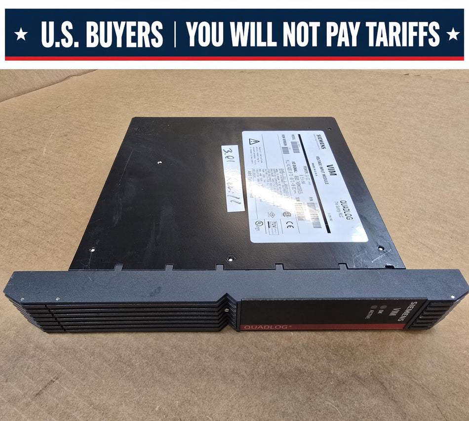 SIEMENS QLVIMBCN QUADLOG,ROM: 3.01, REV: 11, VIM VOLTAGE INPUT MODULE, P/N: 16171-123/11 (Used)