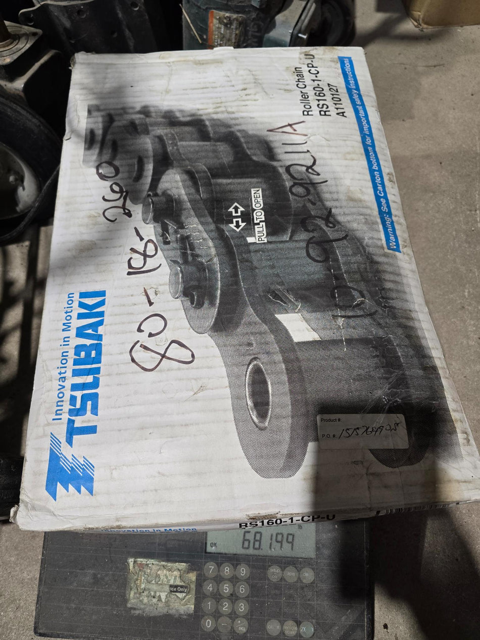 Tsubaki RS-160-1-CP-U Roller Chain - 10 FT - New
