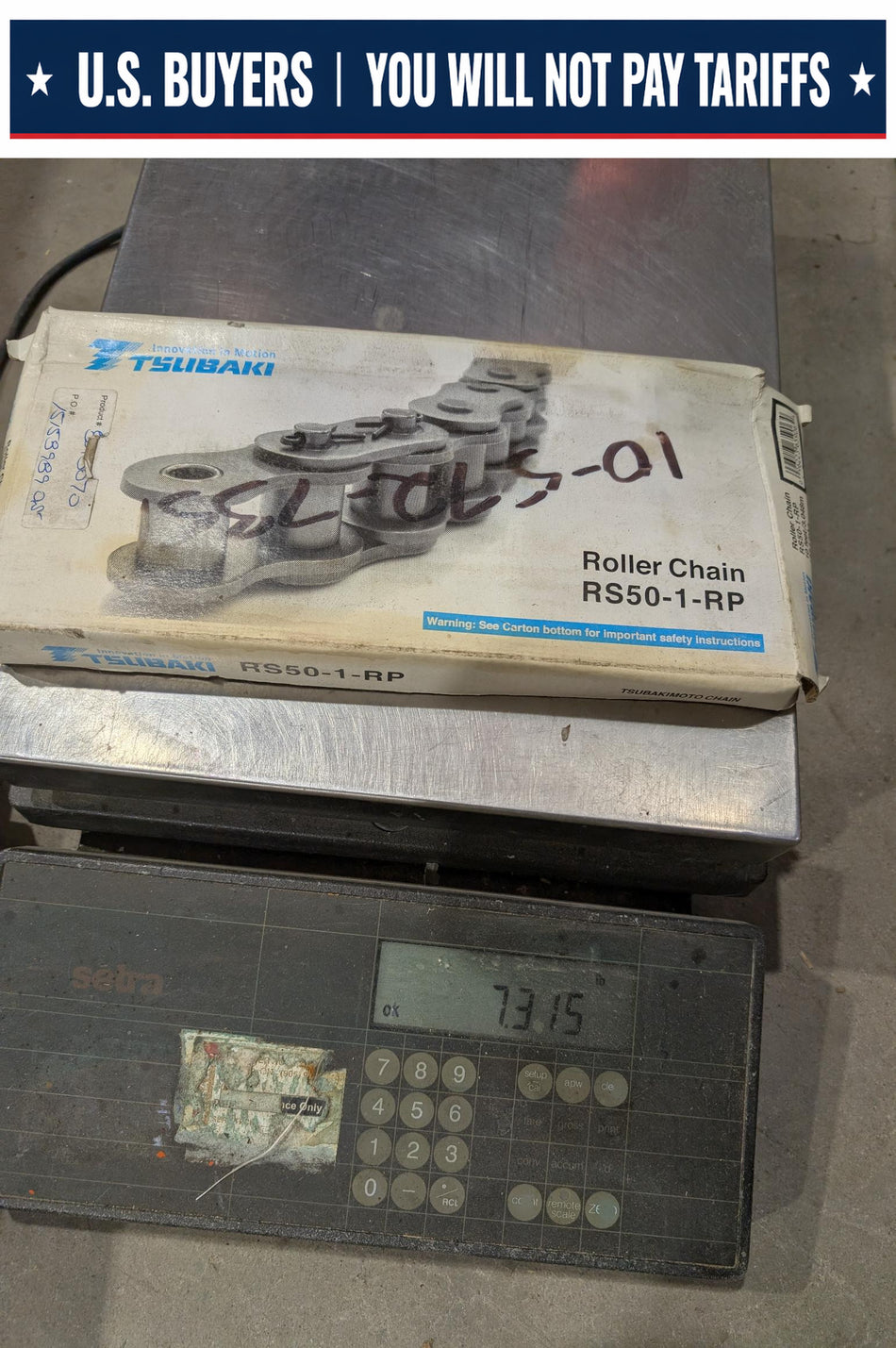TSUBAKI Roller Chain RS50-1-RP -8018070- 10 FT - New
