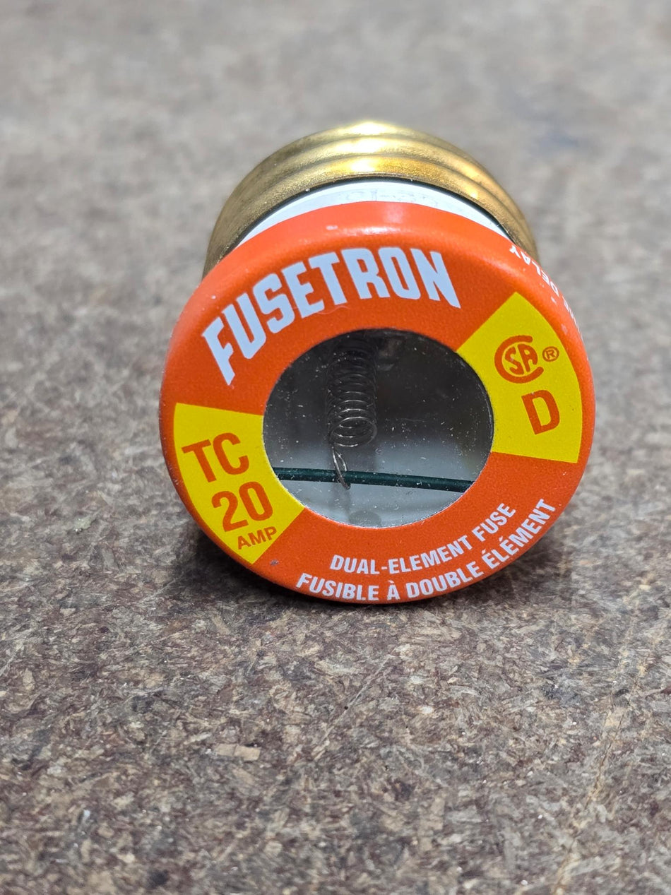 FUSE TRON PLUG FUSE TC20, 20AMP, DUAL ELEMENT, D