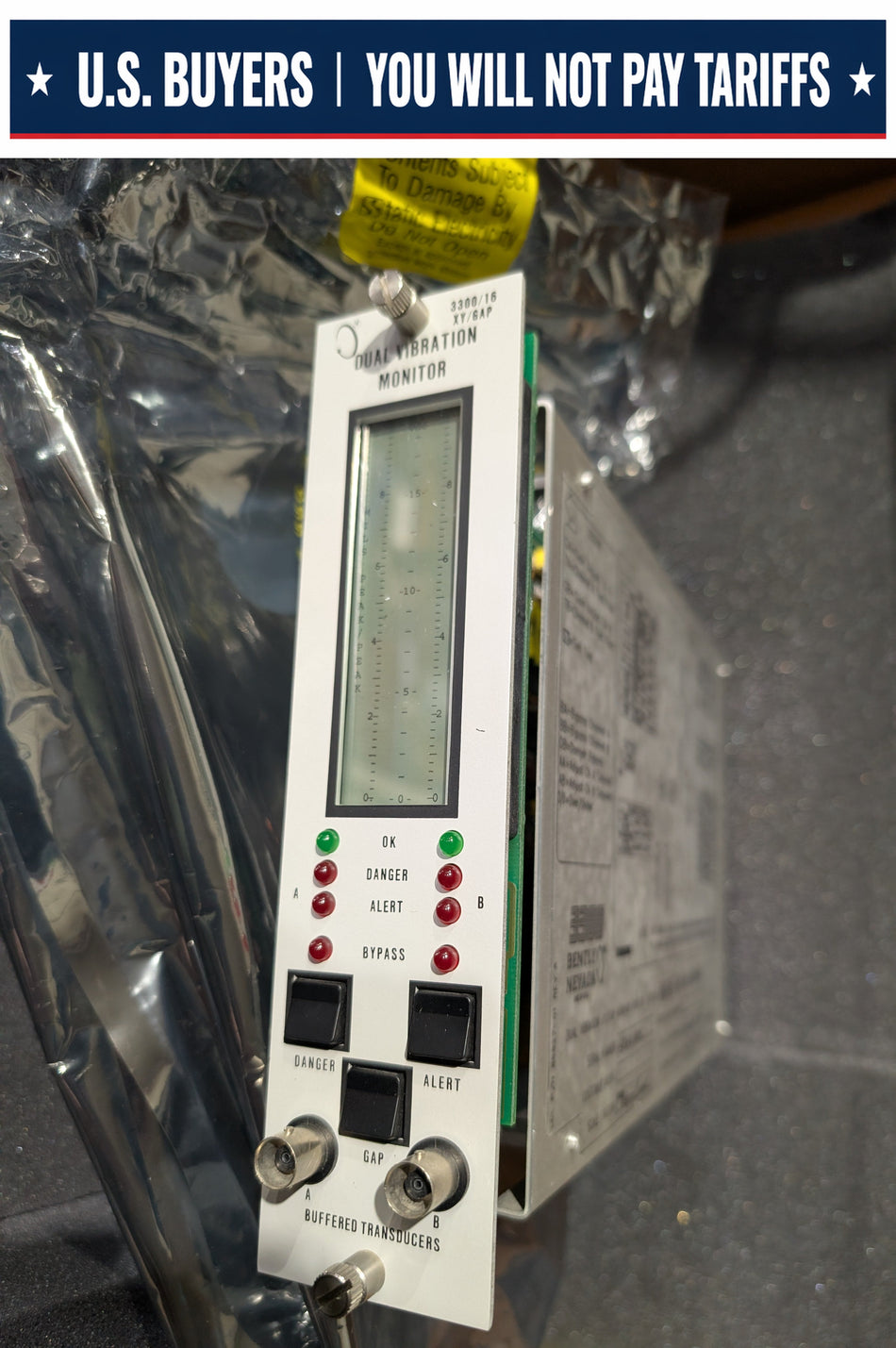 Bently Nevada 3300 Dual Vibration XY/GAP Monitor 16-03-01-02-01-00-00