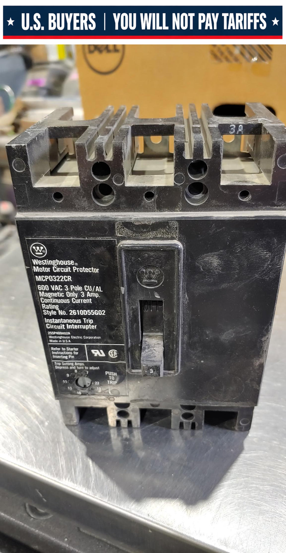 Westinghouse MCP0322CR 3A Breaker (used)