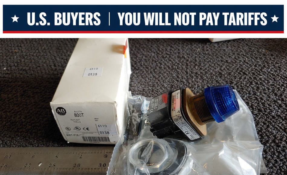 Allen Bradley 800T-P16B Ser/T 30.5mm Type 4/13 Pilot Light 120v Blue