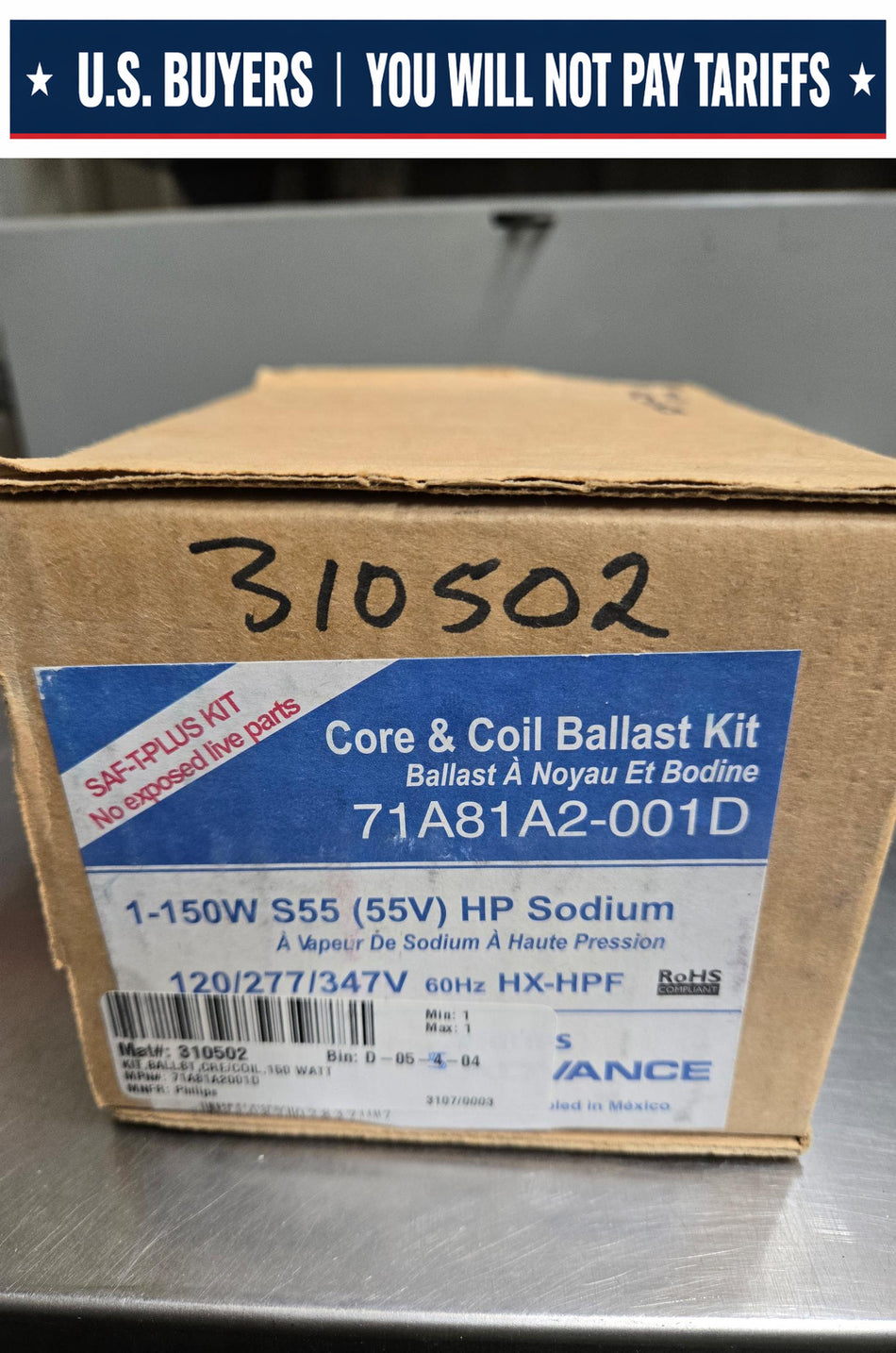 Phillips Advance 150W S55 HP Sodium Ballast 71A81A2-001D