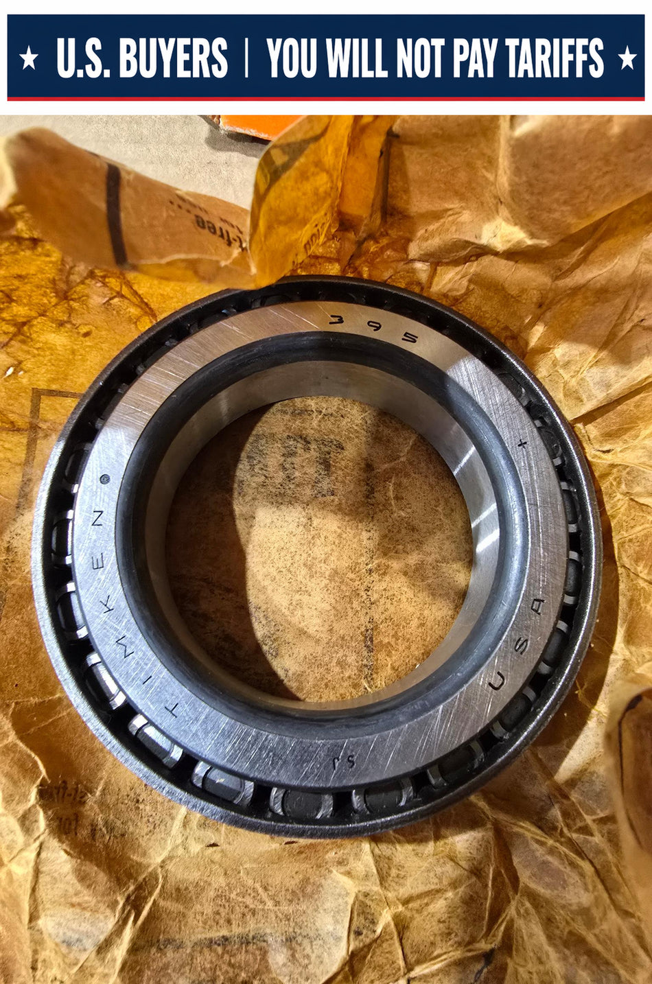 Timken Tapered Roller Bearing, Part Number 395,  Cone Bore 2 1/2 in 63.500 mm, Cone Width 0.8660 in 21.996 mm