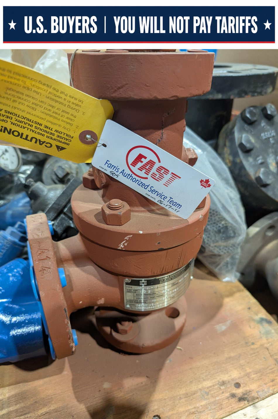 Farris Engineering 2600 Series Relief Valve - 26DA12L-120 - 1 x 2 - 400 PSI Set Pressure