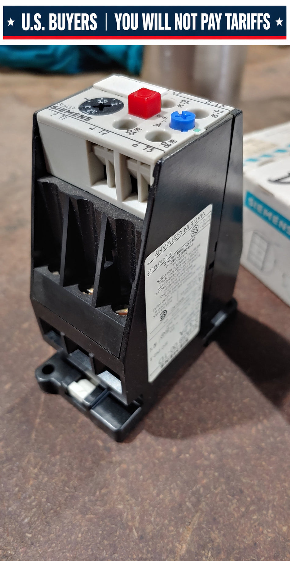 3UA59-00-1D Siemens, overload relay rated for 2-3.2 amps