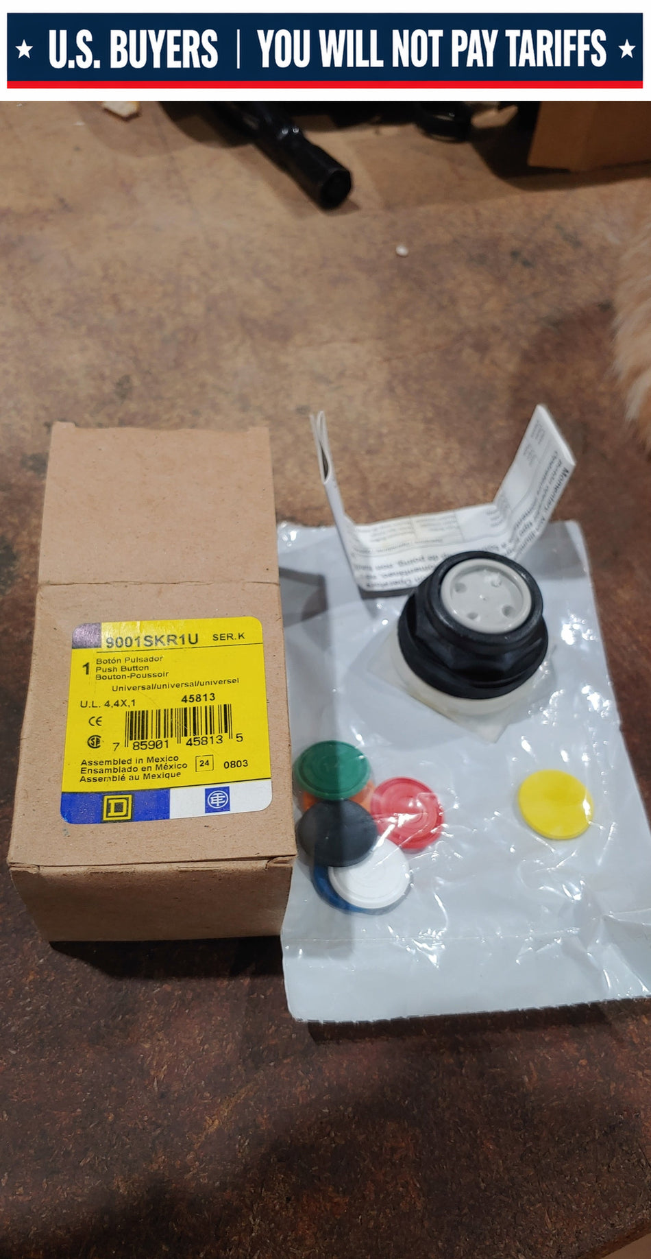 9001SKR1U 30mm Universal Push Button Ser:K