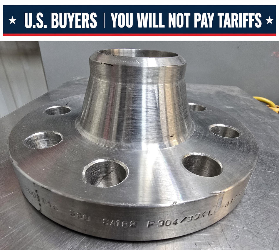 Weld Neck Flange,  8 HOLE  2 INCH,  Sch 80,  Class #300,  SS F304/F304L,  B16,  SA182,  A1353A (Copy)