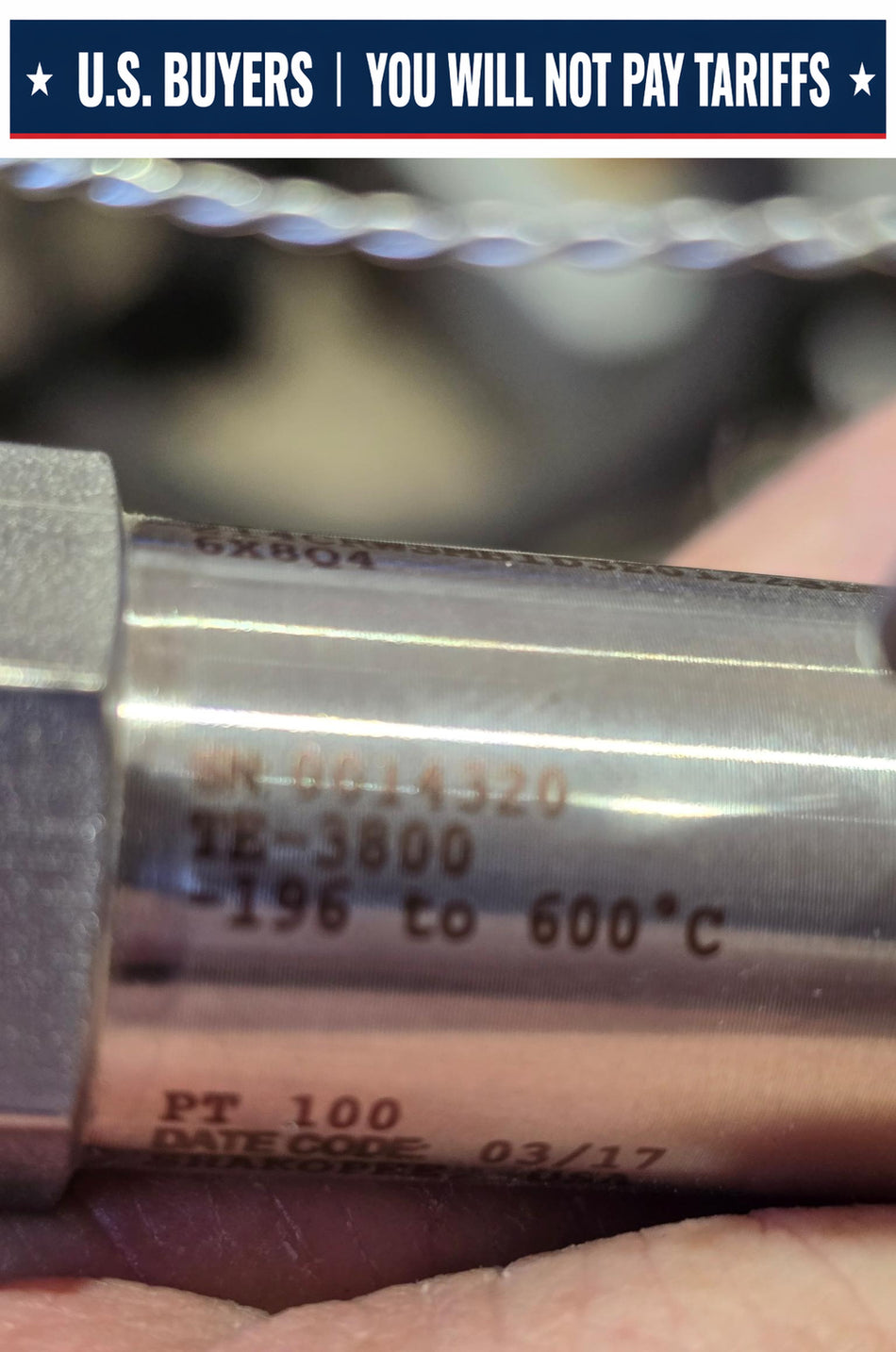 ROSEMOUNT 214CRWSMB1D3E0122SLE TEMPERATURE THERMOCOUPLE  MODEL 214  DUAL 3 WIRE  12 INCHES  SPRING LOADED