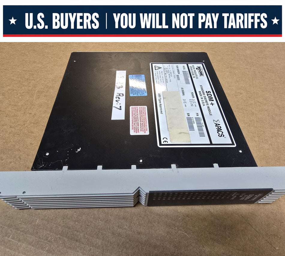 MOORE 39SDM024DCCBN APACS, ROM:3.23, REV:7, SDM+ STANDARD DISCRETE MODULE, 24VDC P/N: 16101-174/07  (Used)