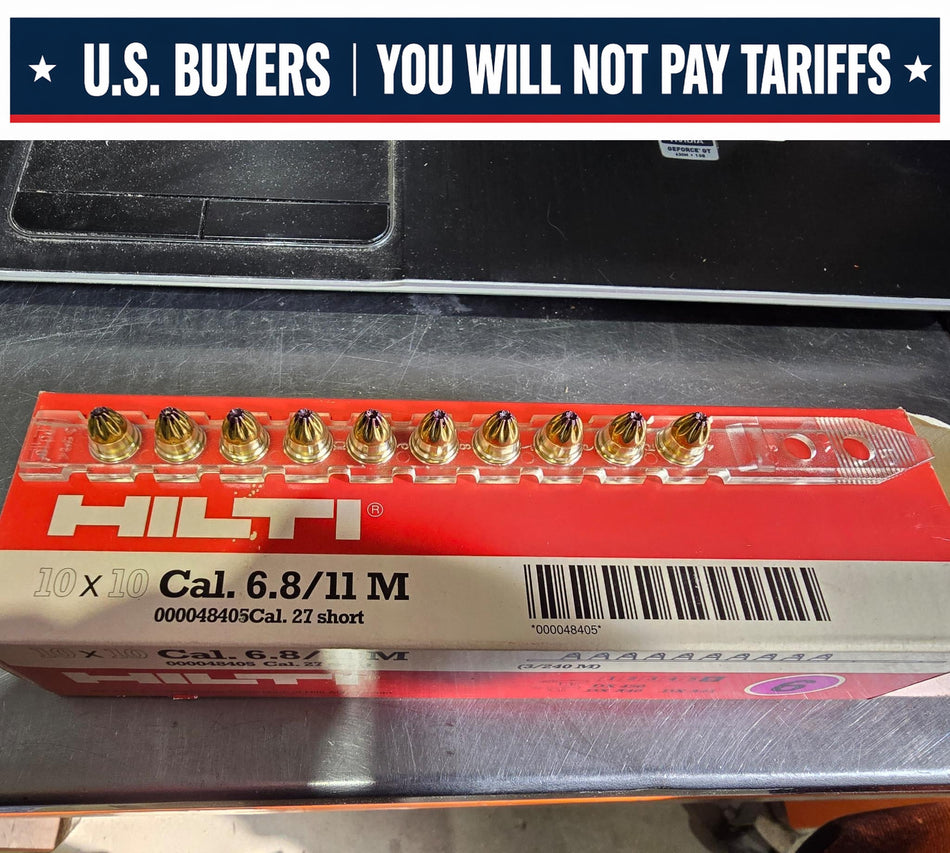 HILTI 6.8/11 M Powder cartridges 3/240 M FOR DX450/451,DXA40,DXA41 LEVEL 6 PURPLE 27 SHORT (LOT OF 5 X 100 CARTRIDGES)