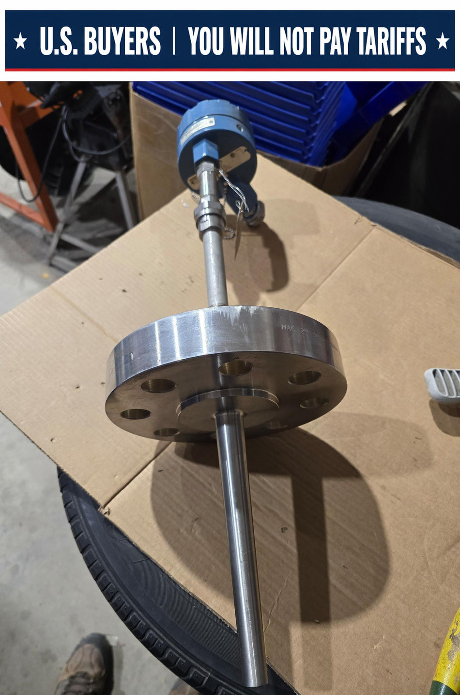 ROSEMOUNT THERMOWELL STEM 2" 900/1500# RFBL B16.5 SA182 F316/316L WITH PT 100 MODEL:214CRWSMB1D3E0122SLE6AT1 C3B1UAE060V24Q4G3XW (USED)