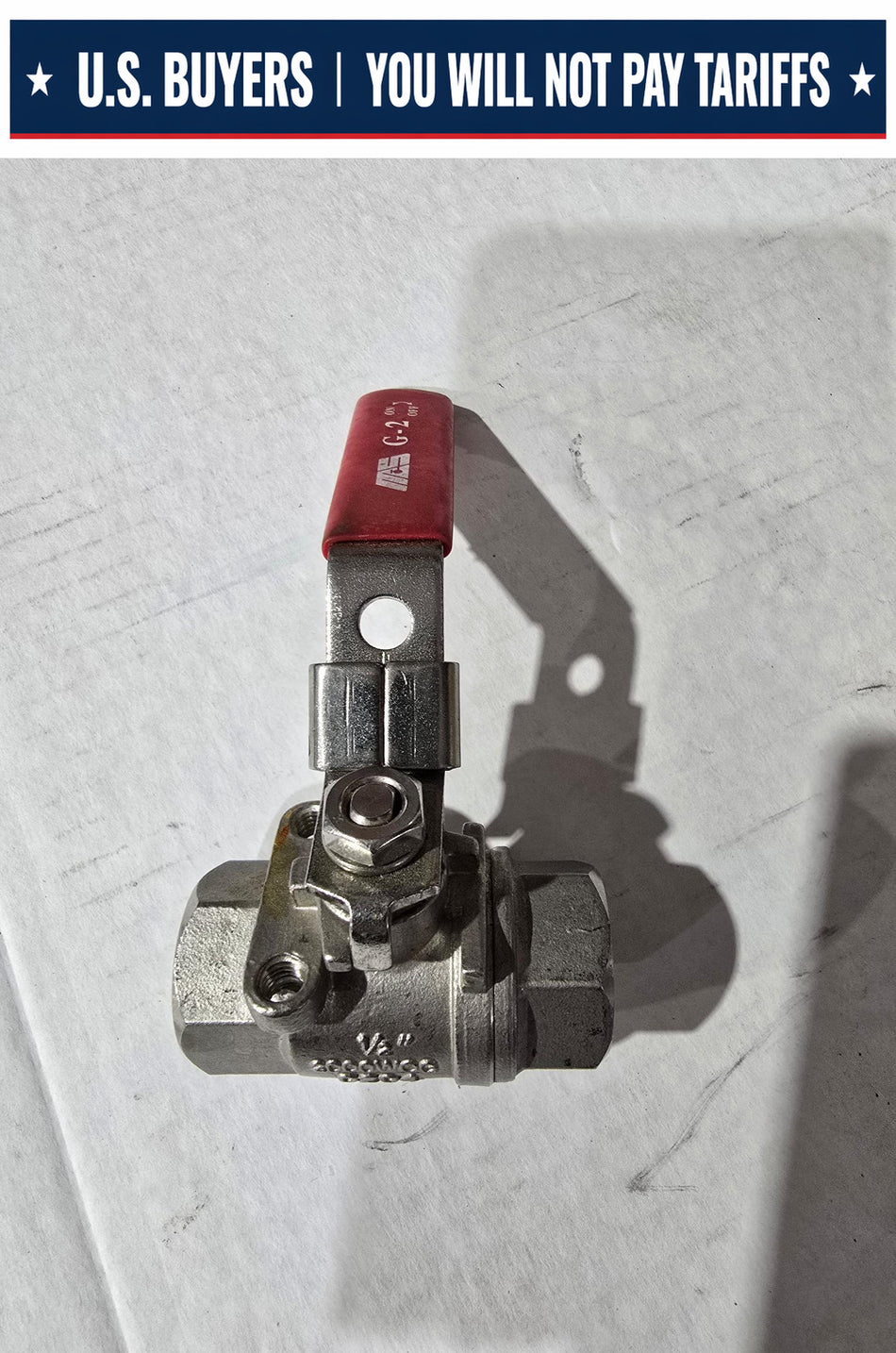 STAINLESS BALL VALVE 2000WOG 1/2" (USED)