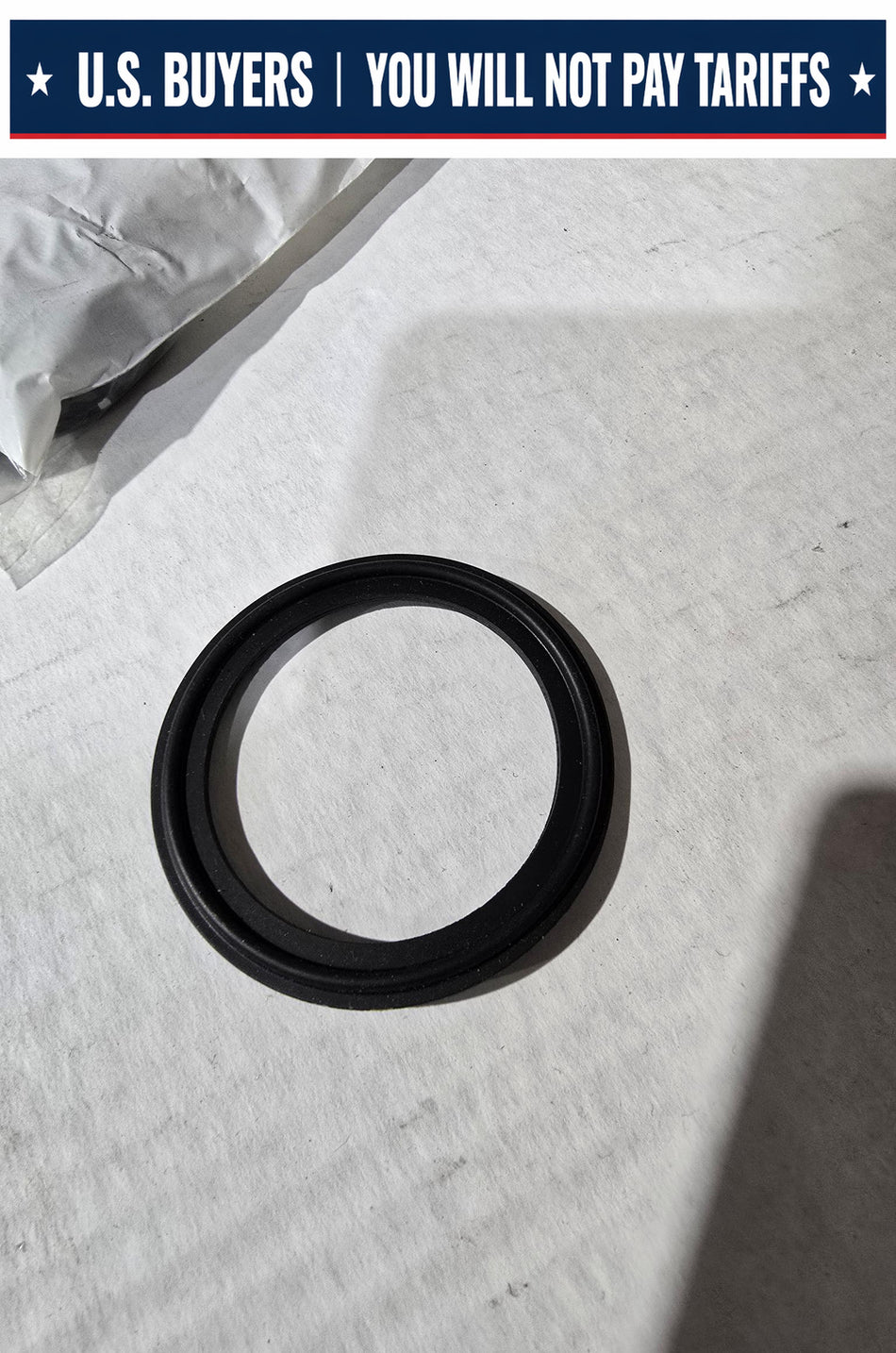 2" Black Viton Tri-Clamp Gasket (LOT OF 7 )