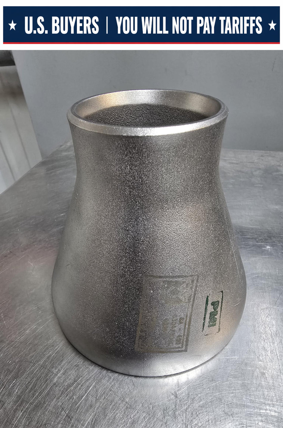 Schulz 4"X 2" Concentric Reducer   Schedule 10  Butt Weld  WP-S 304/304L Stainless Steel  SA-403  Made in Germany