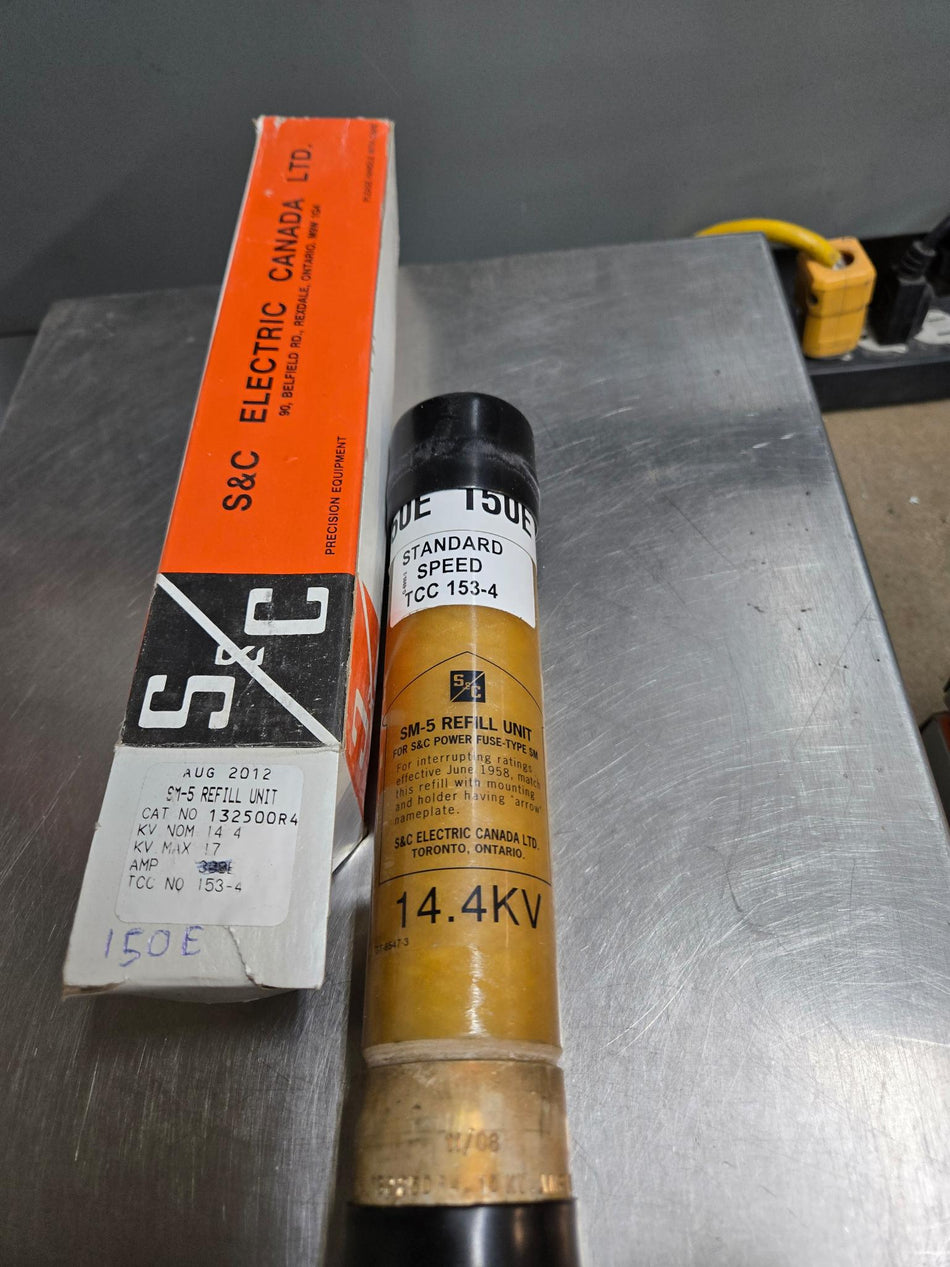 S&C- SM-5 Standard Speed Fuse -132250R4, 150E, 14.4KV