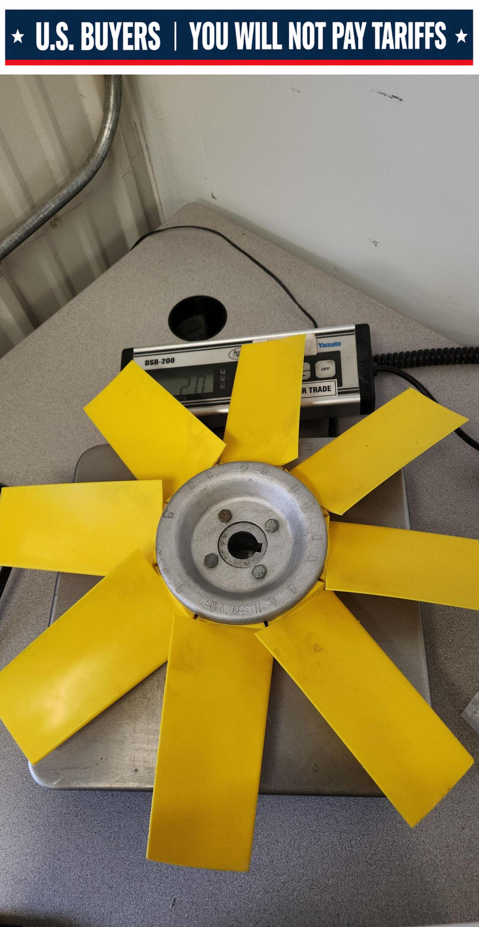 Hascon Wing Fan HF Series Impeller – 8 Blade Fixed Pitch - 17.5 Inch Dia - 24 mm Bore