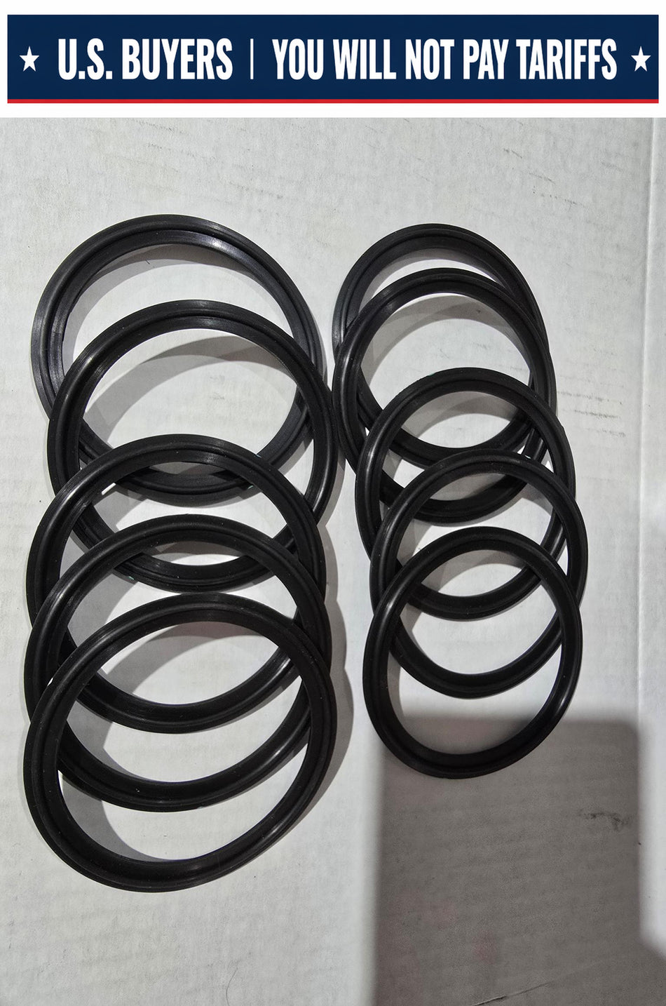 Tri Clamp Gaskets 3" EPDM  LOT OF 10