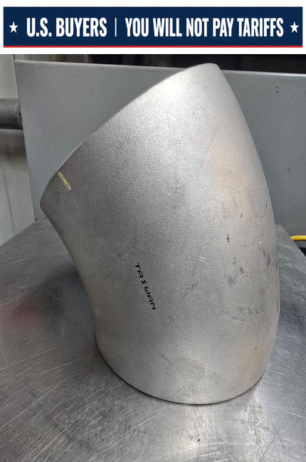 CP 3", 45° Elbow, Schedule 10  Butt Weld  WP 304/304L-W Stainless Steel  A-403