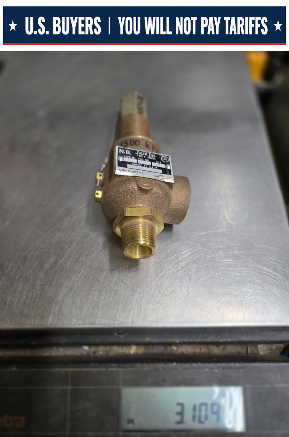 Jayco Pressure Safety Relief Valve 3/4" T2RE, 213 PSI, 724 CFM