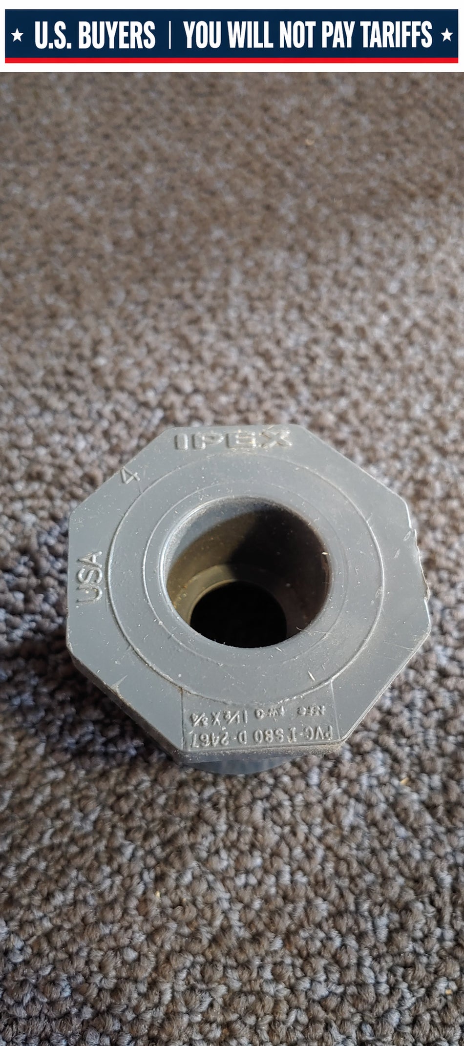 IPEX 1-1/2" X 3/4" Socket Reducing Bushing Sch:80 PVC-I - QTY 10 PACK