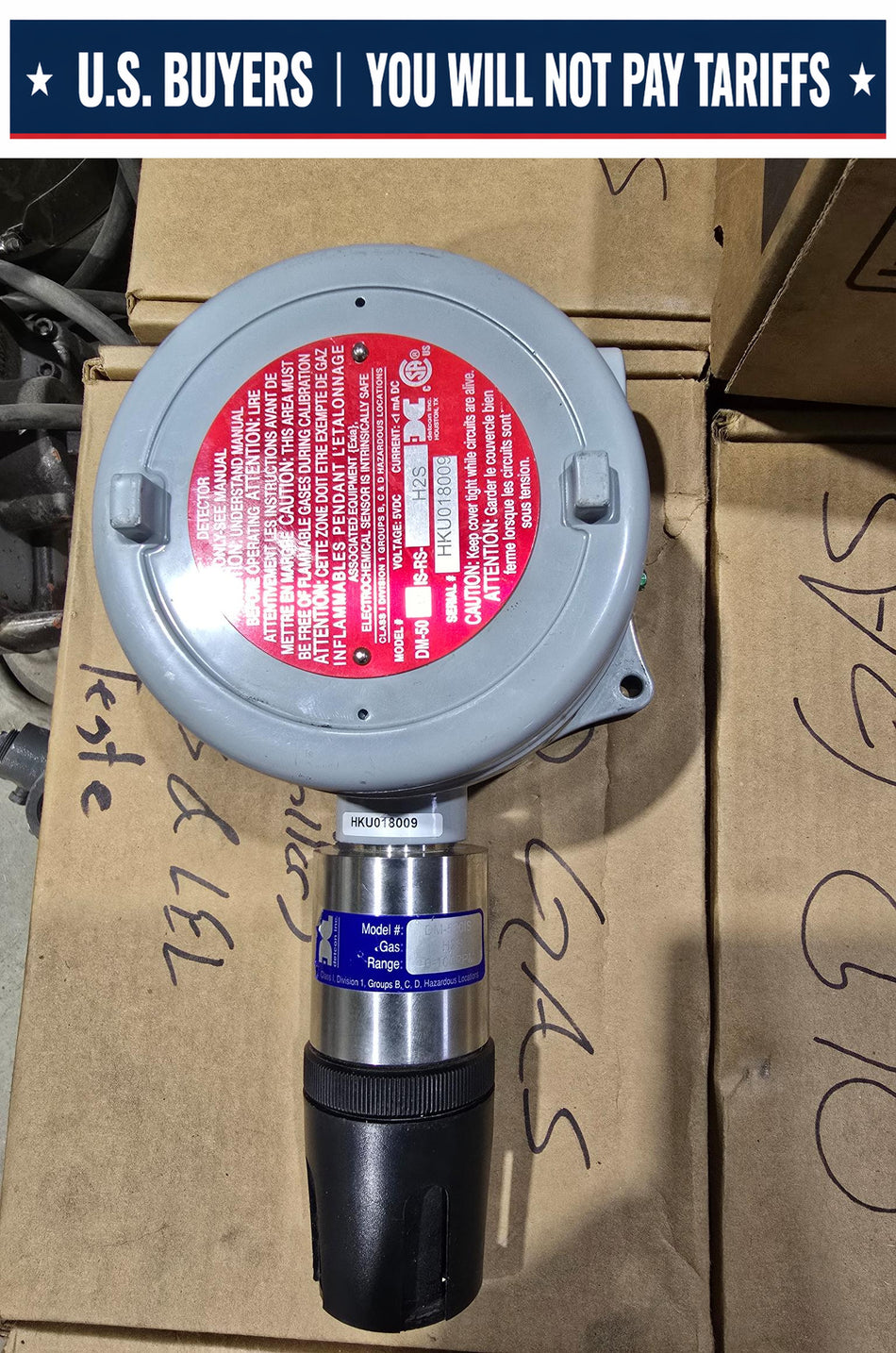 DETCON DM-500-IS H2S SENSOR WITH JUNCTION BOX (USED)