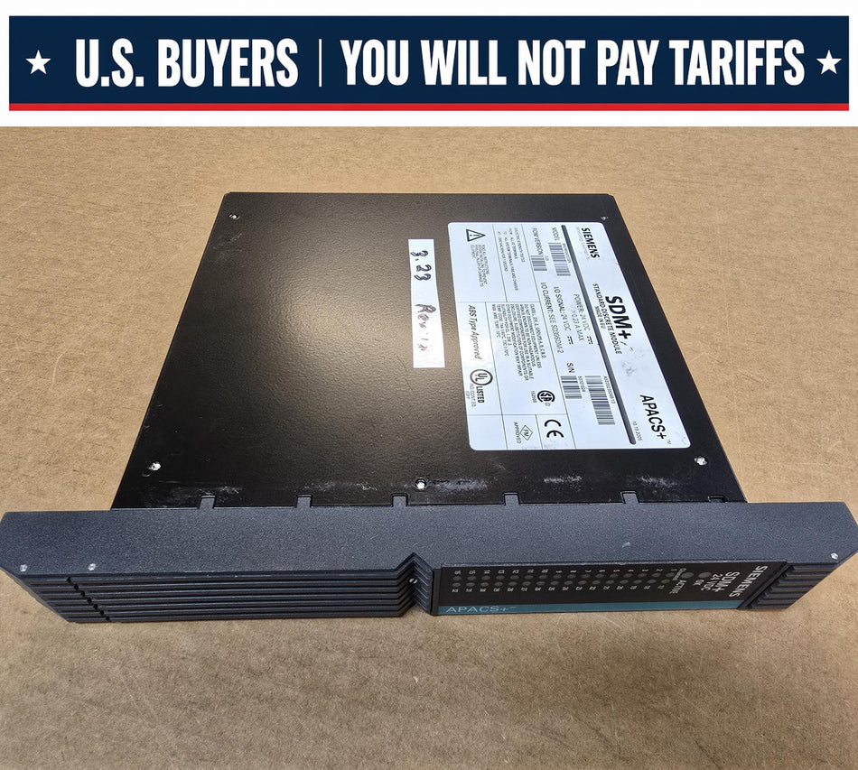 SIEMENS 39SDM024DCCBN APACS+, ROM:3.23, REV:13, SDM+ STANDARD DISCRETE MODULE, 24VDC, P/N: A5E00239248/13  (Used)