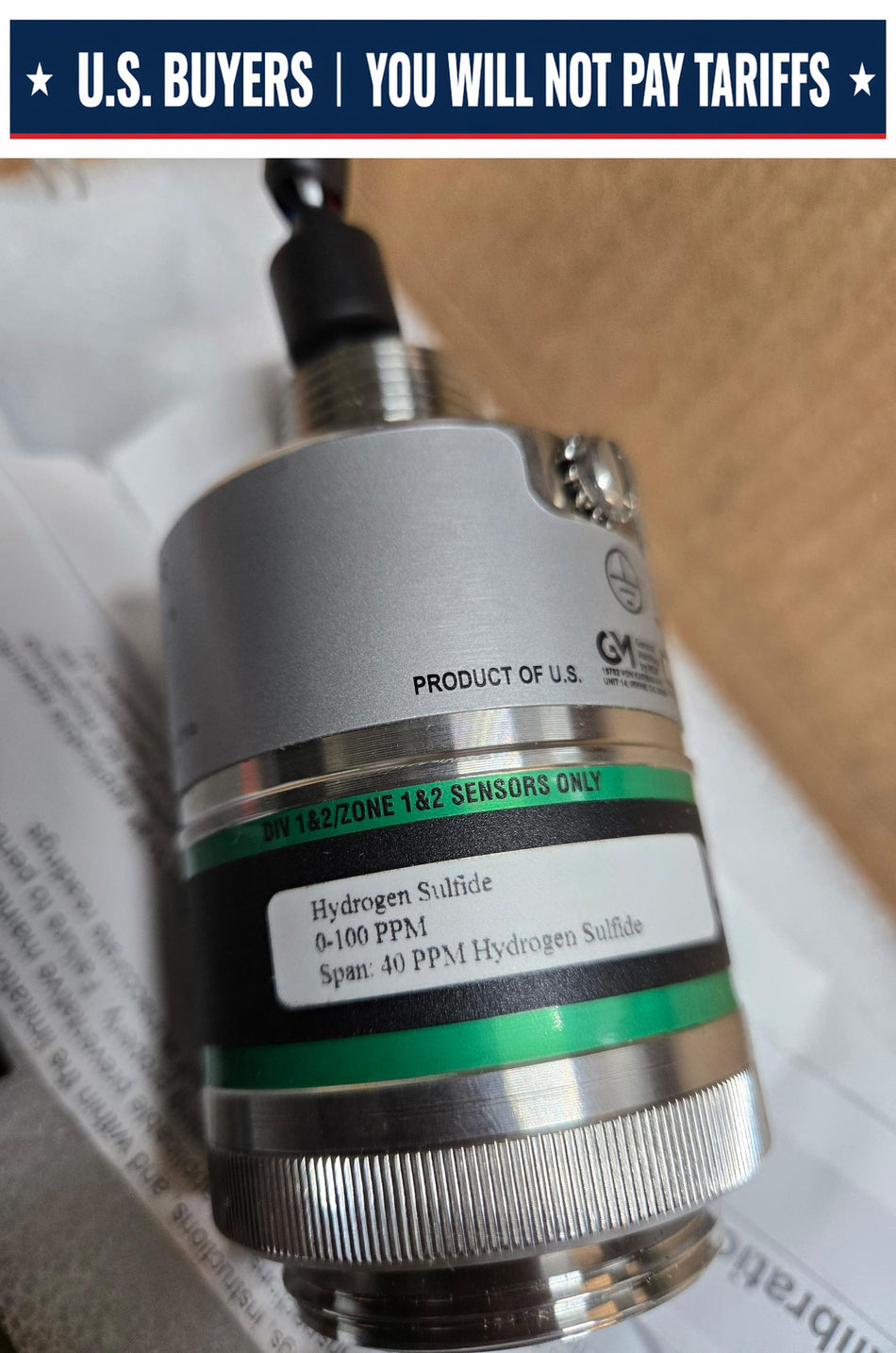 MSA Ultima X5000 H2S Gas Monitor Replacement Sensor XCell Safeswap - 10202343