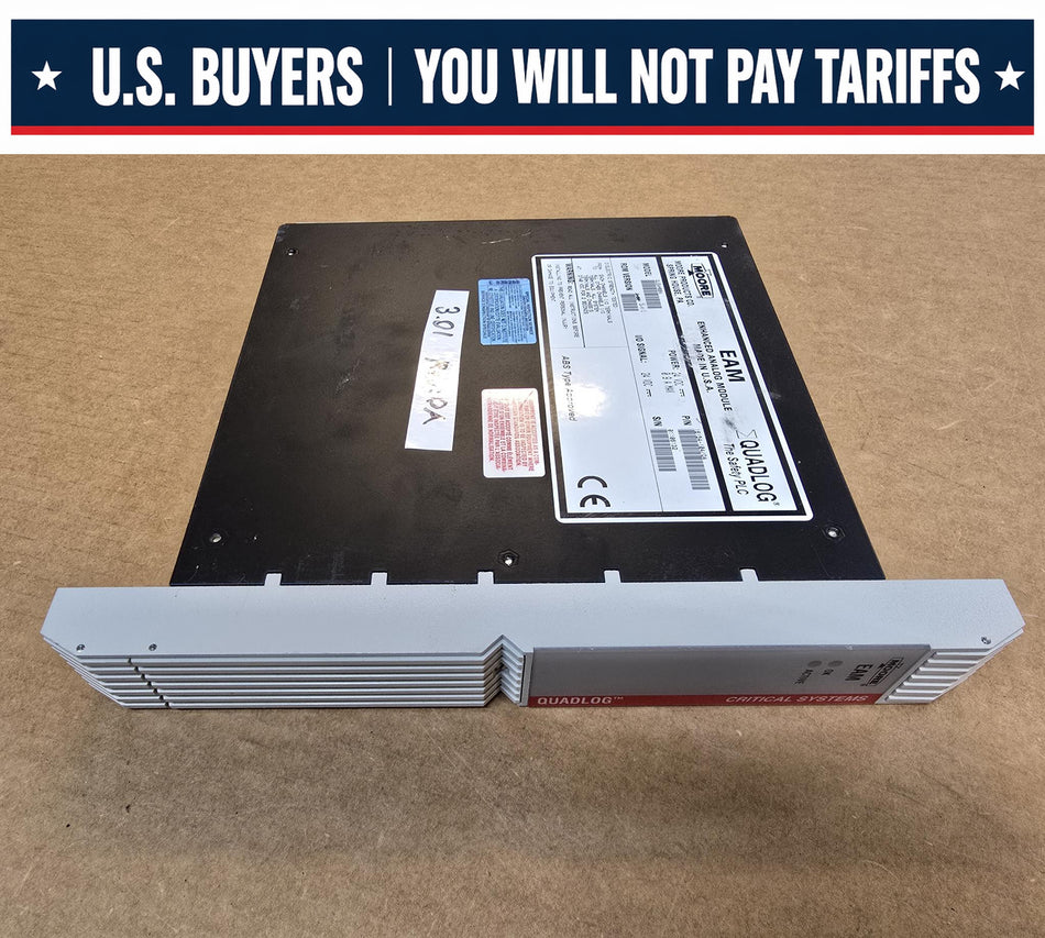 MOORE QLEAMBBN QUADLOG, ROM:3.01, REV:OA, EAM ENHANCED ANALOG MODULE, 24VDC, P/N: 16154-104/OA  (Used)