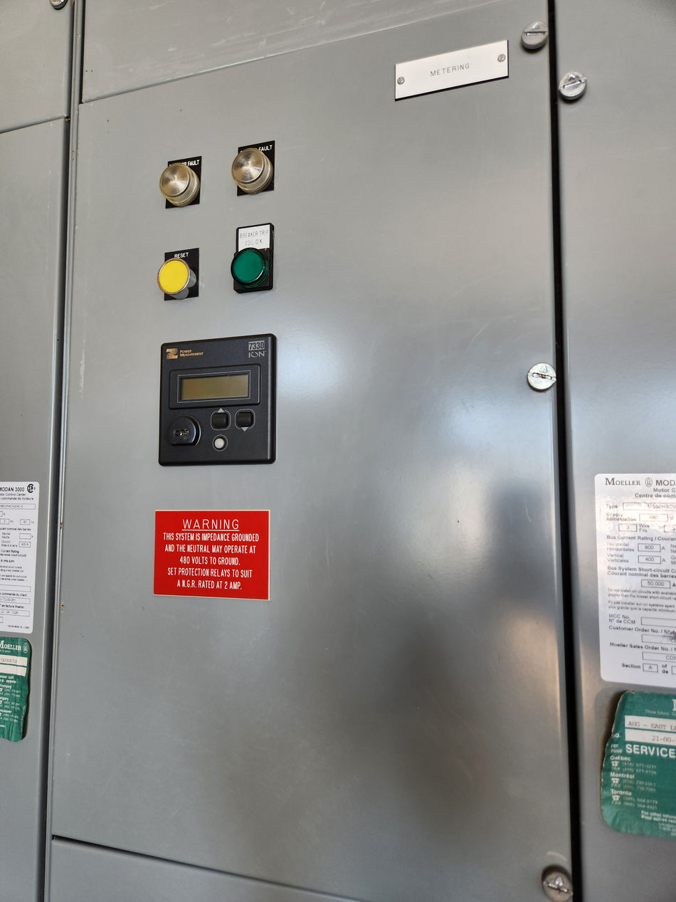 Moeller Modan 3000 MCC Bucket - Metering Cabinet - 480v, 3 PH, ION 7330