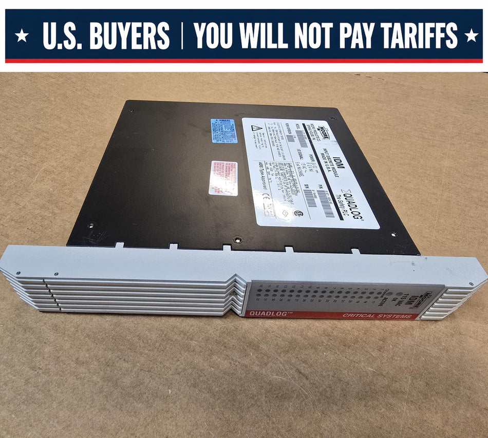 MOORE QLIDM115ACBBN QUADLOG, ROM VERSION 3.00, REV:3, IDM INPUT DISCRETE MODULE, 24V-DC, I/O SIGNAL: 115VAC P/N: 16107-103R/03 (Used)