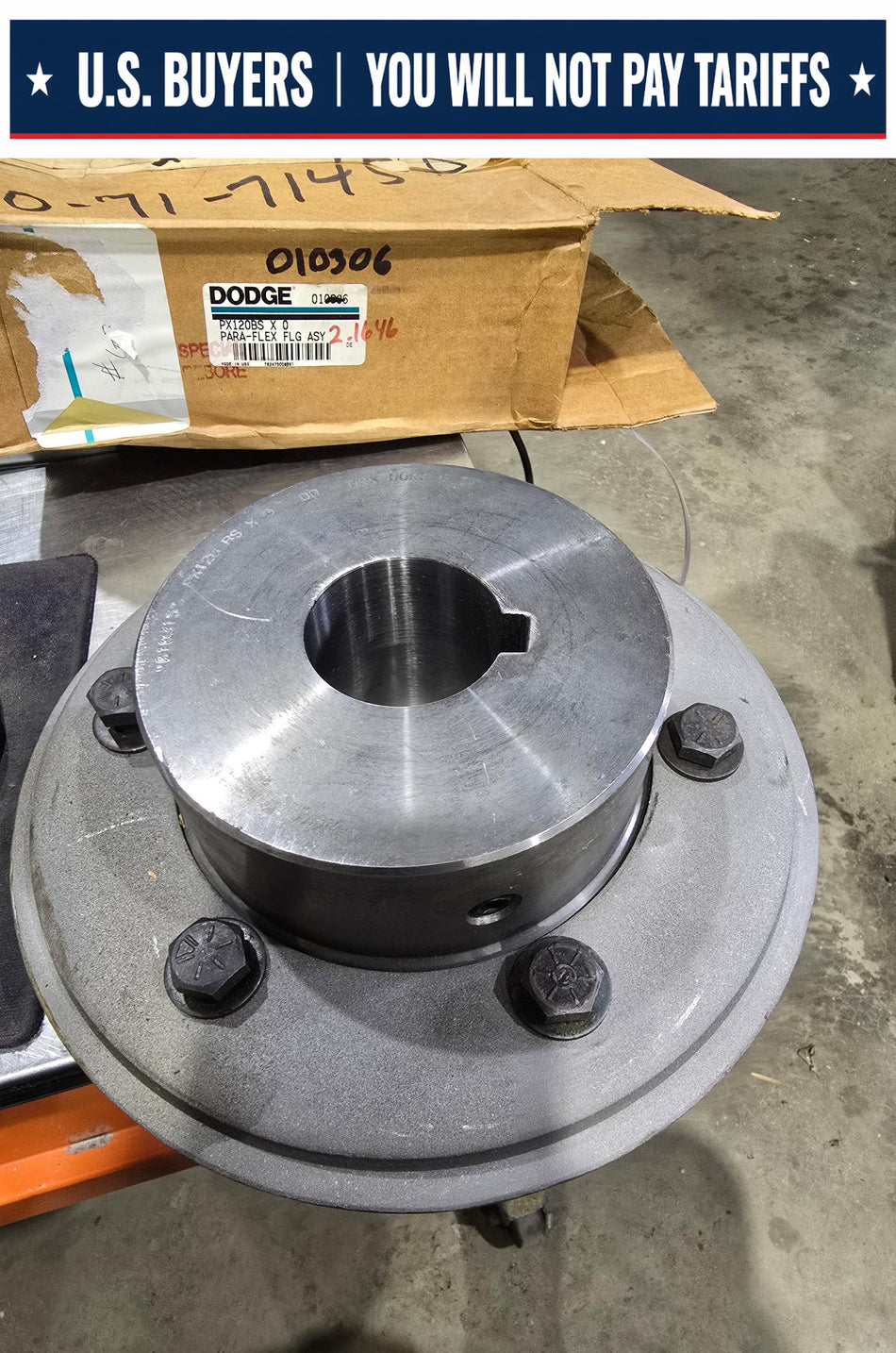 Dodge PX120BS X 0 PARA FLEX FLANGE ASSEMBLY, Part #: 010306 (SPECIAL REBORE: 2.1646")