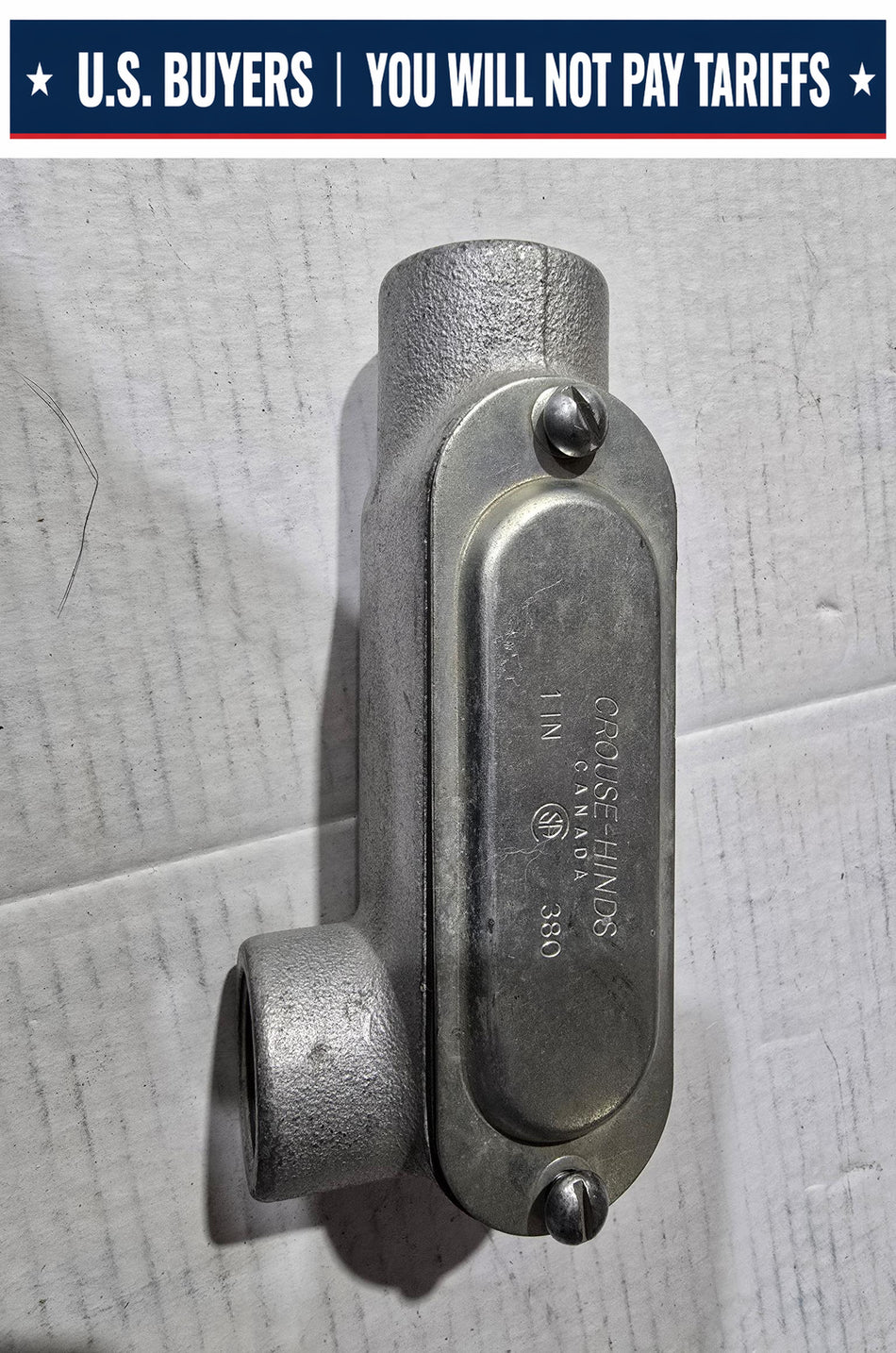 Crouse-Hinds LL38 1" Cast iron alloy conduit outlet body