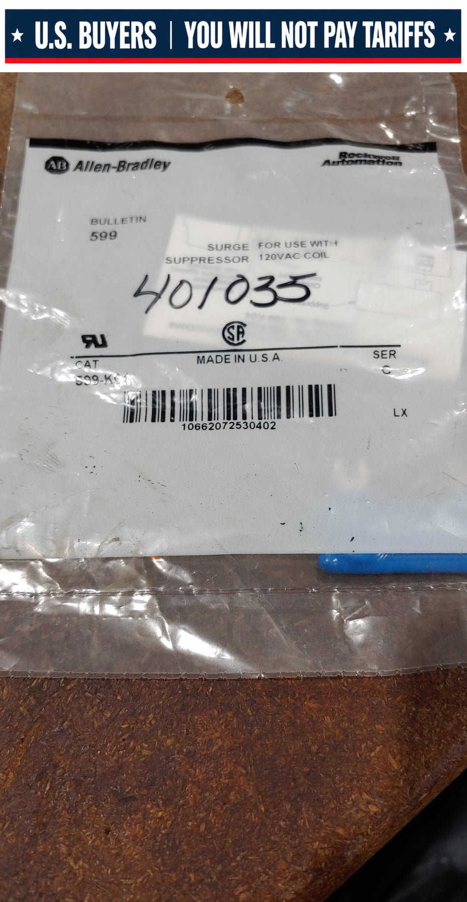 Lot of 7  599-K04 SURGE SUPPRESSOR 120 VAC Ser:C