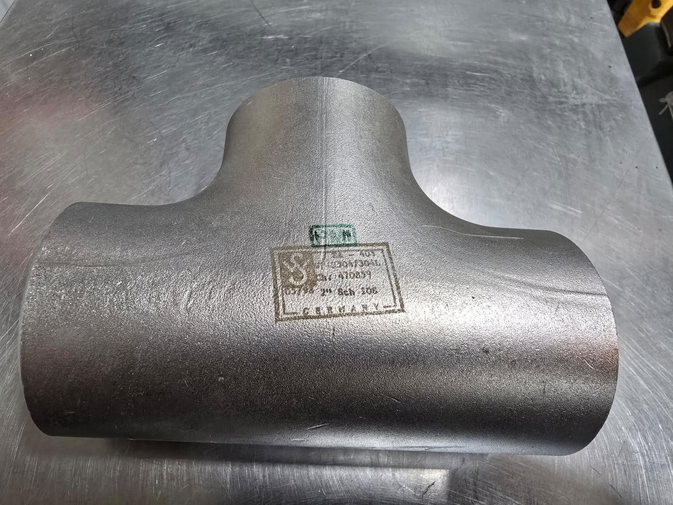 Schulz Tee  2" X 2" X 2"  Schedule 10  Butt Weld 304/304L Stainless Steel  CH. 470859