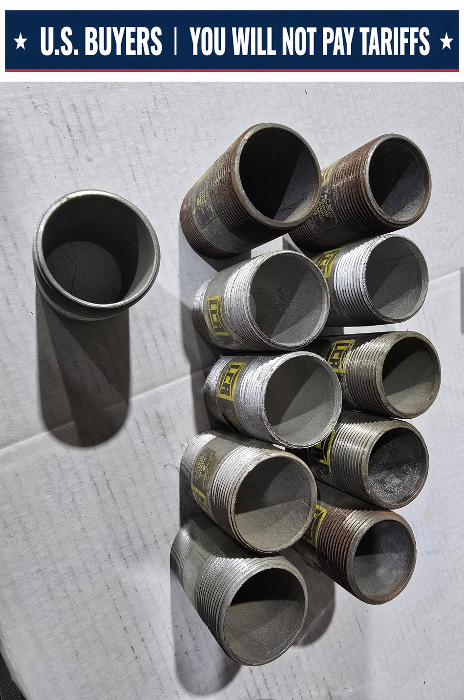 LCR 1-1/2 X 3 INCH RIGID CONDUIT NIPPLE (LOT OF 11 STEEL)