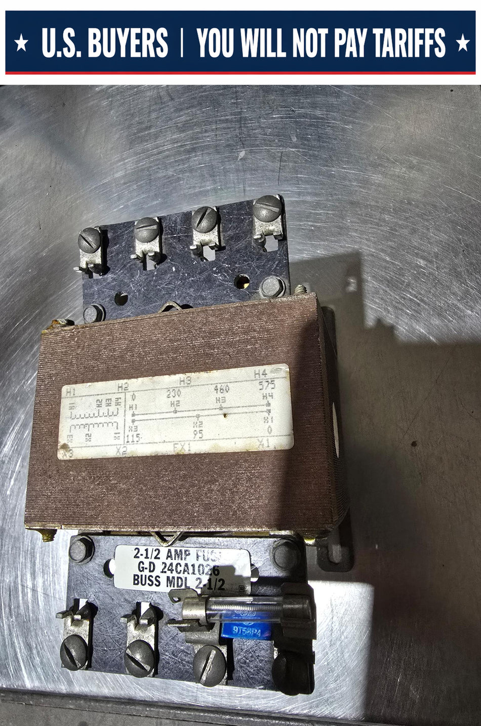 GE 9T58B67G9 0.25KVA TYPE-1P MULTI TAP 230/460/575 TO 115/95 CONTROL TRANSFORMER