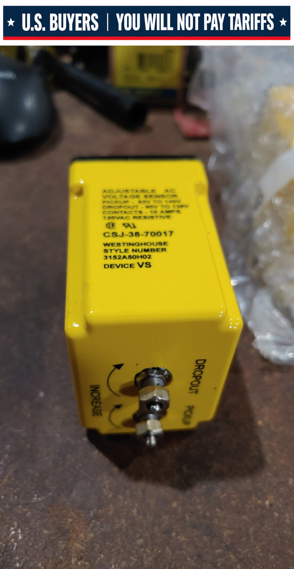 POTTER & BRUMFIELD  CSJ-38-70017 ADJUSTABLE AC VOLTAGE SENSOR