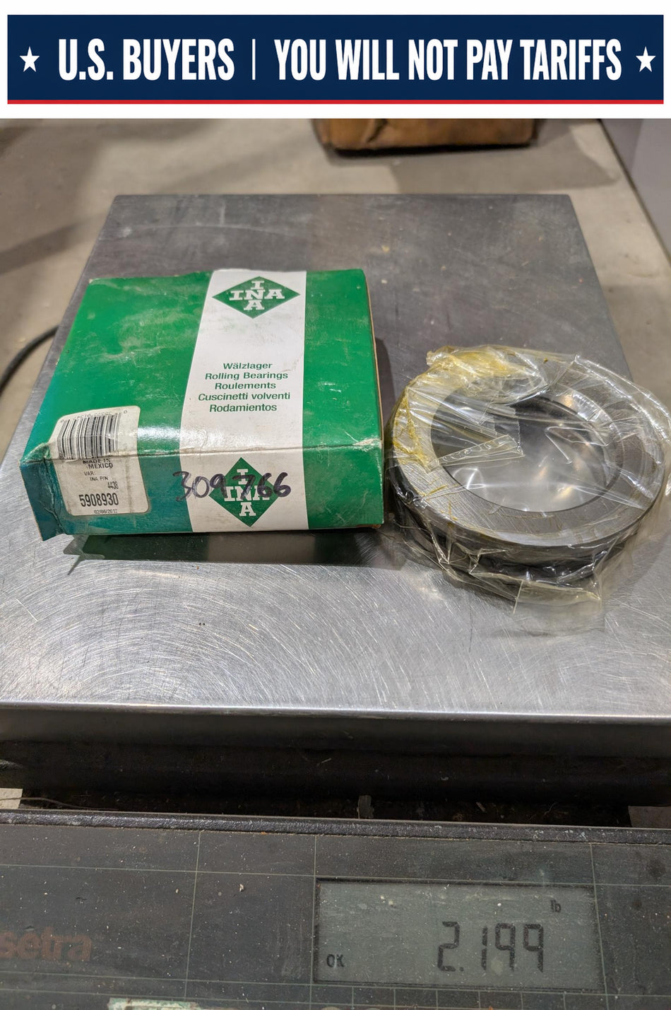 INA Ball Thrust Bearing Single Direction - 4438 - 5908930 - NEW