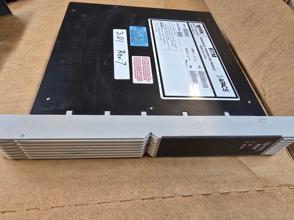 MOORE 39RTMCAN APACS,ROM:3.01, REV:7 RTM RESISTANCE TEMPERATURE MODULE, 24VDC (Used)