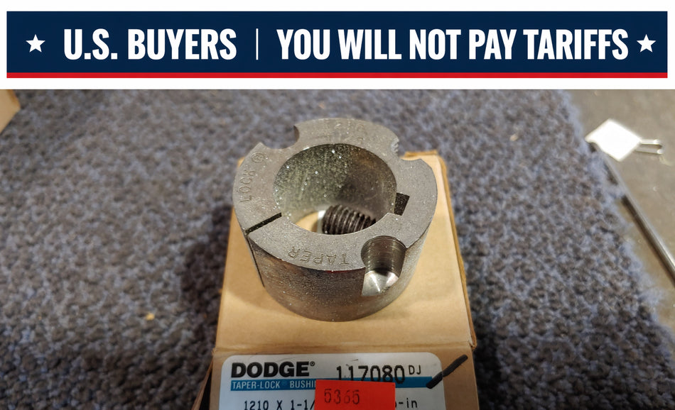Dodge 117080 Taper-Lock Bushing - 1210 Series, 1.1250 in Bore, Finished with Keyway, 1/4 x 1/8 in Keyway, Sintered Steel