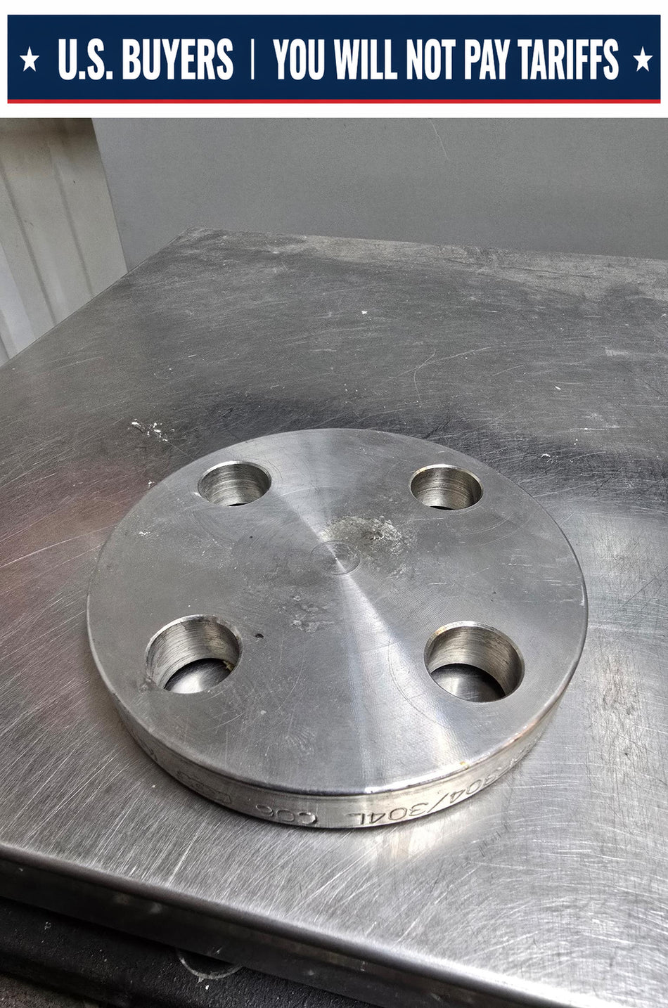 KOF Blind Flange,  3/4 INCH,  4 HOLE  Class #300,  SS F304/304L,  B16  SA/A182