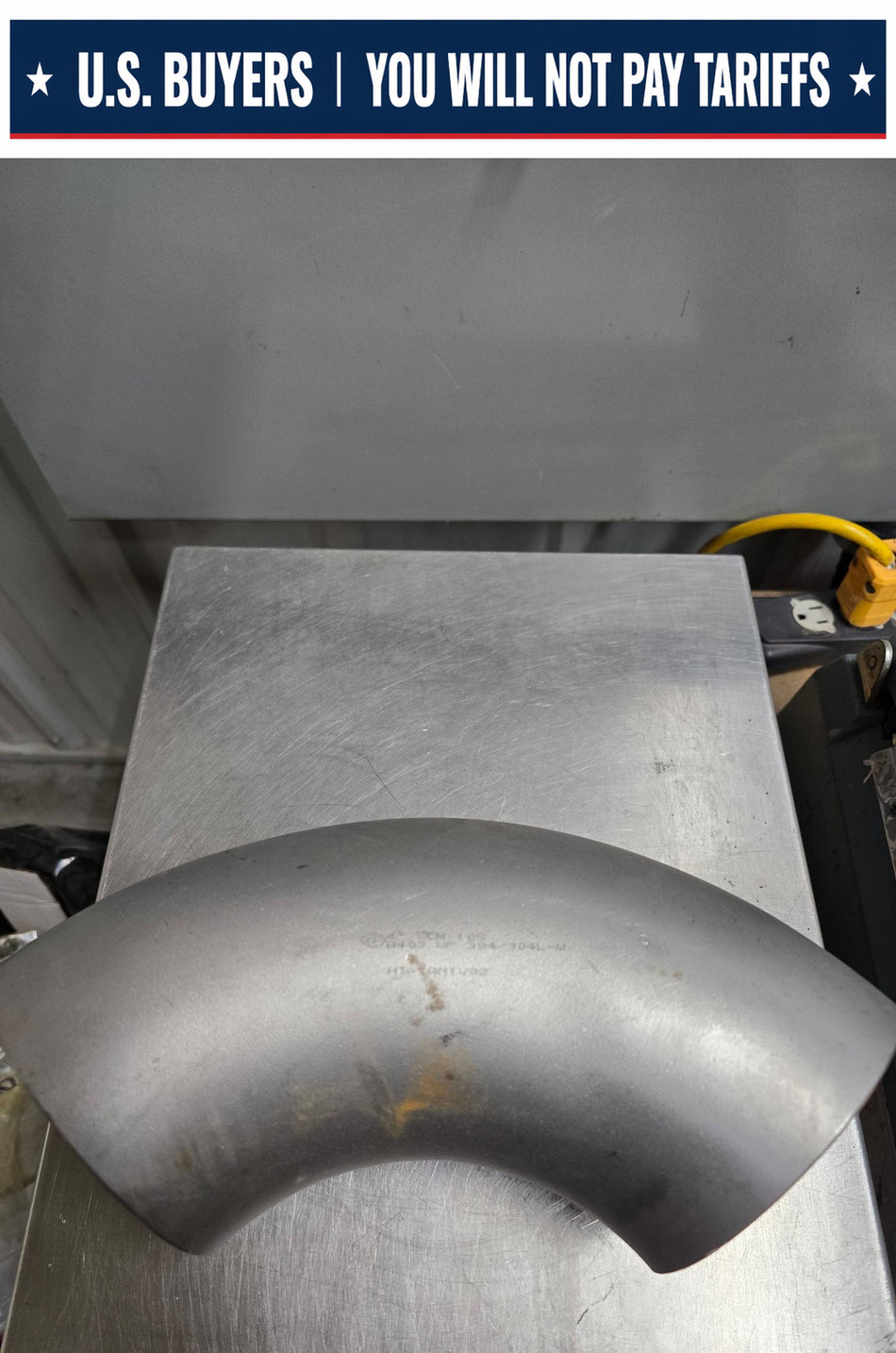 4" 90° Long Radius Elbow  4"  Schedule 10  Butt Weld 304/304L Stainless Steel
