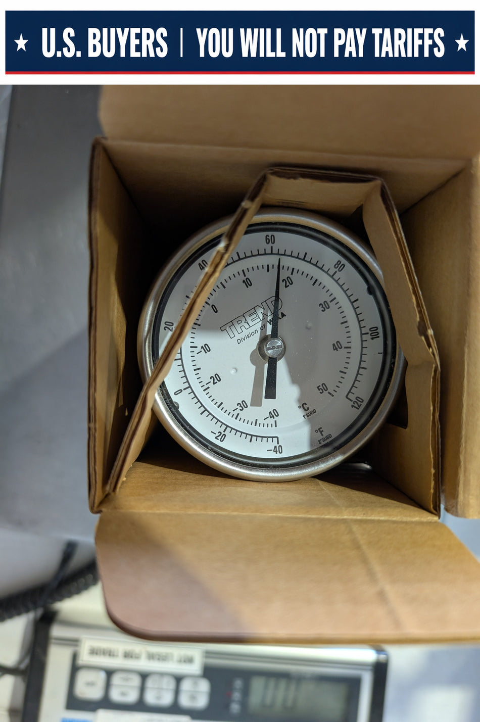 Trend - WIKA- Bimetal Thermometer - Model 33 Temperature Gauge - 3 inch - Range -40 to 120 F&C - 2.5 inch Probe
