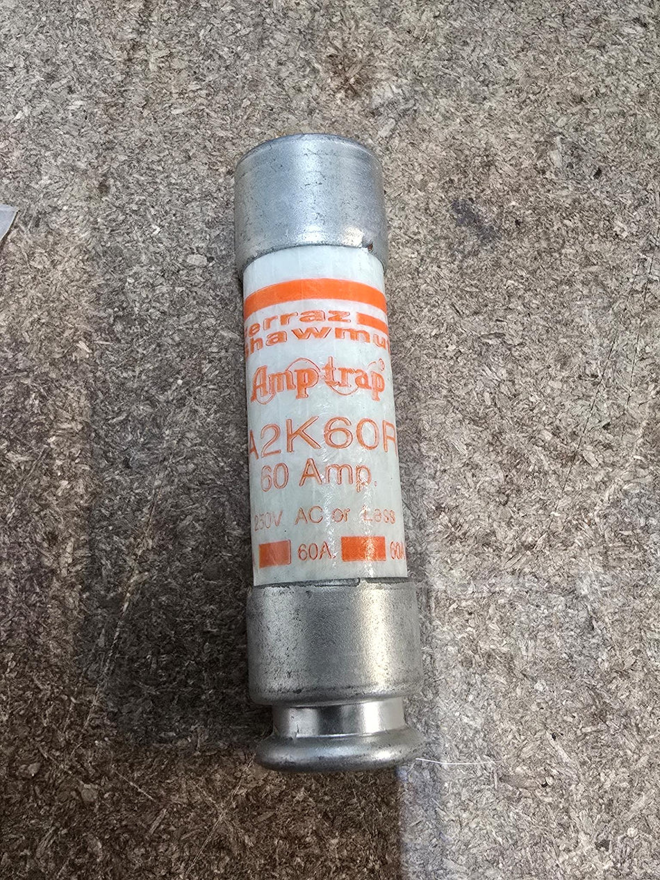 FERRAZ SHAWMUT A2K60R, 60AMP 250V CLASS RK 1 FUSE