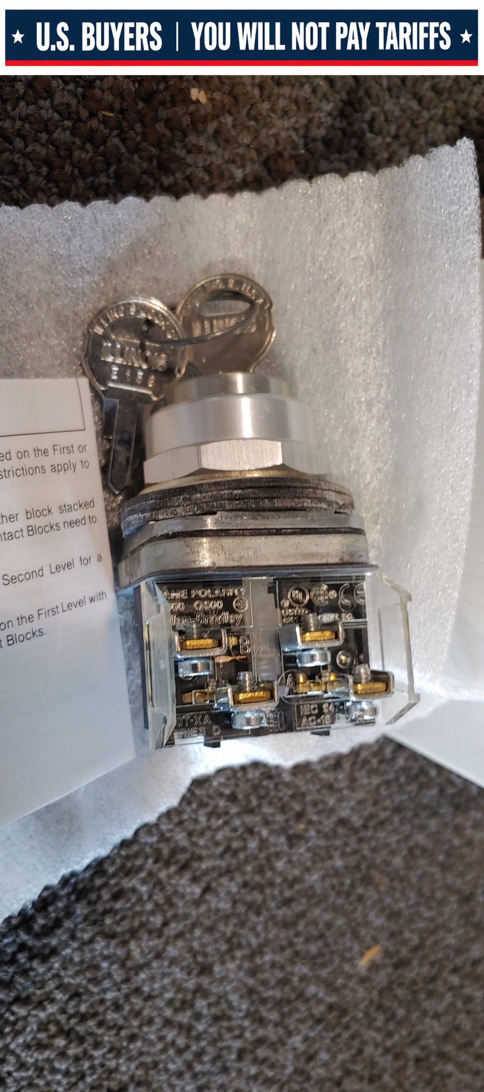 Allen Bradley 800T-E14A Keylock Push Button Type:4/13 Ser:T