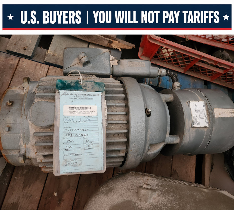 GE - 15 HP - 575v - 1765 RPM - FR 215T - 5KS215SA262 with electric brake system